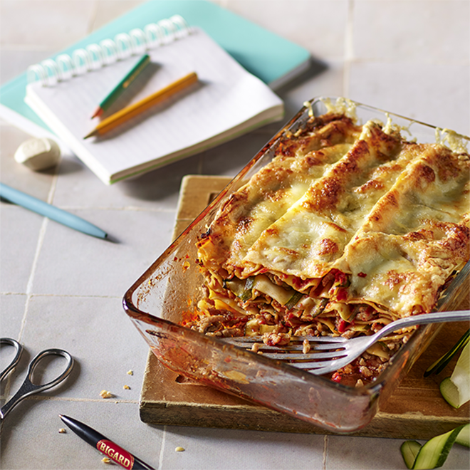 Recette Bigard Lasagnes de haché de porc et courgettes