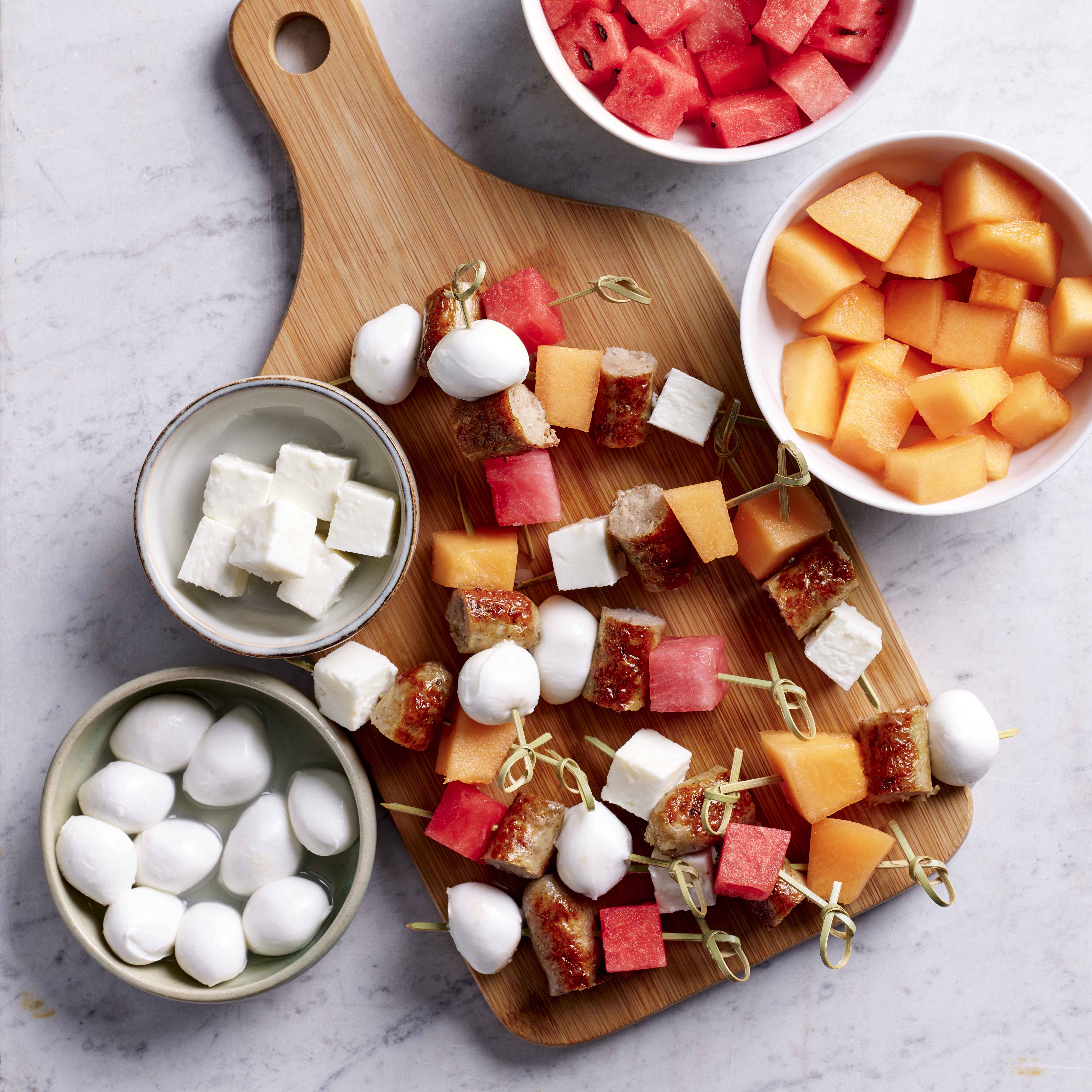 Mini brochettes estivales