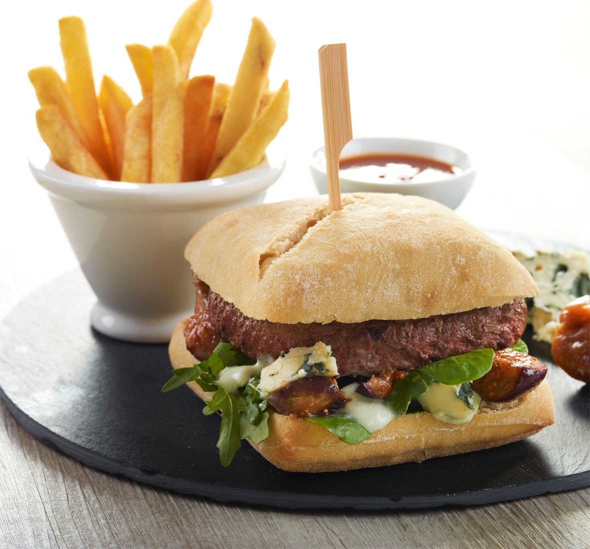 Burger roquefort et figues