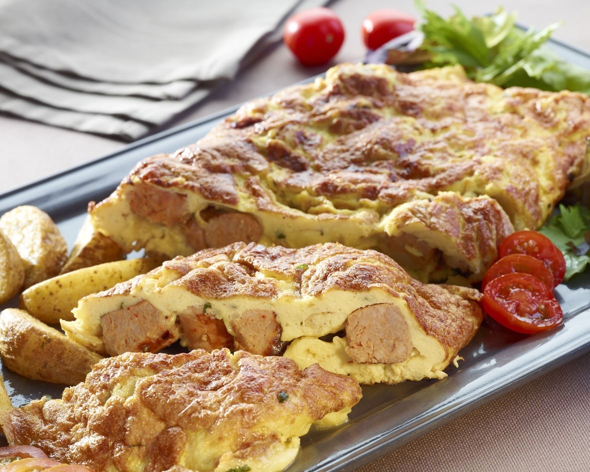 Omelette aux saucisses