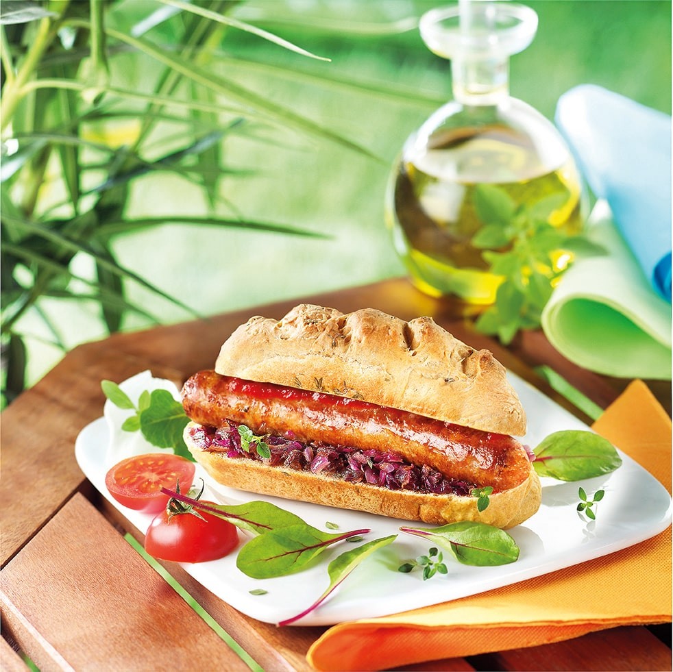 Hot dog Saucisse au piment d’Espelette