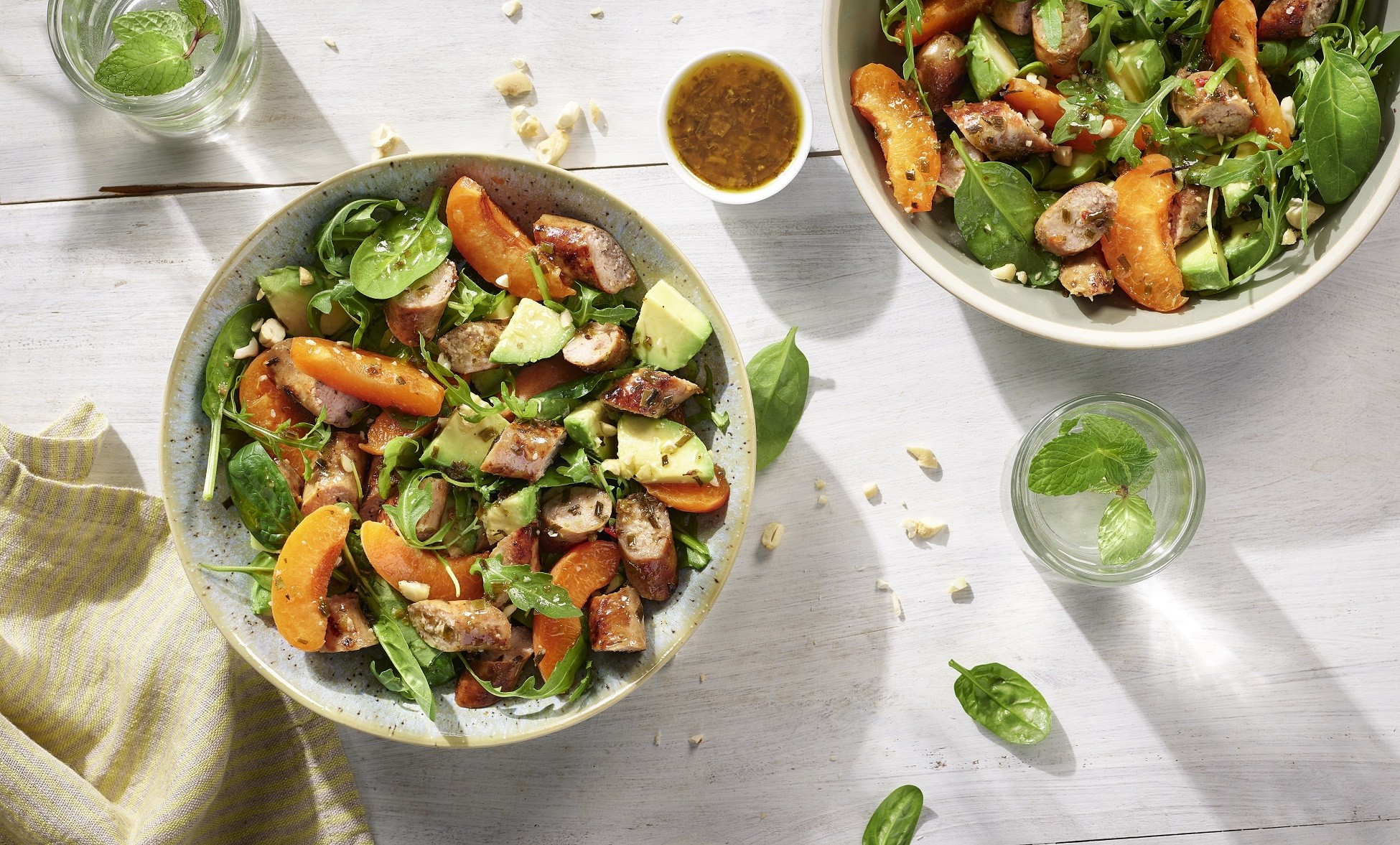 Salade estivale Saucisses marinées Bigard