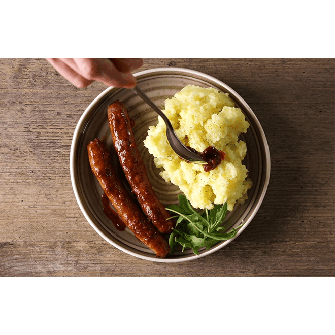 Écrasé de pomme de terre et Saucisses marinées