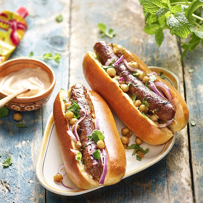 Recette Hot Dog oriental merguez Bigard