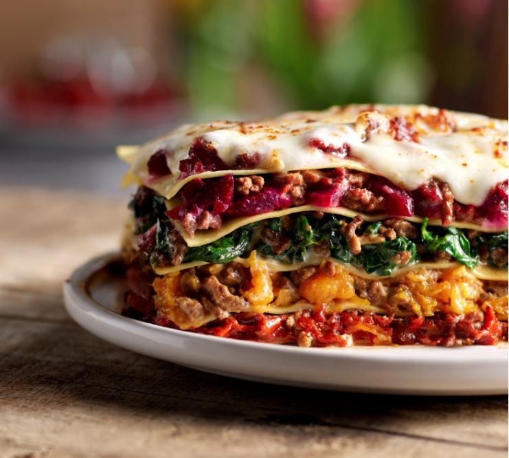 Lasagnes multicolores