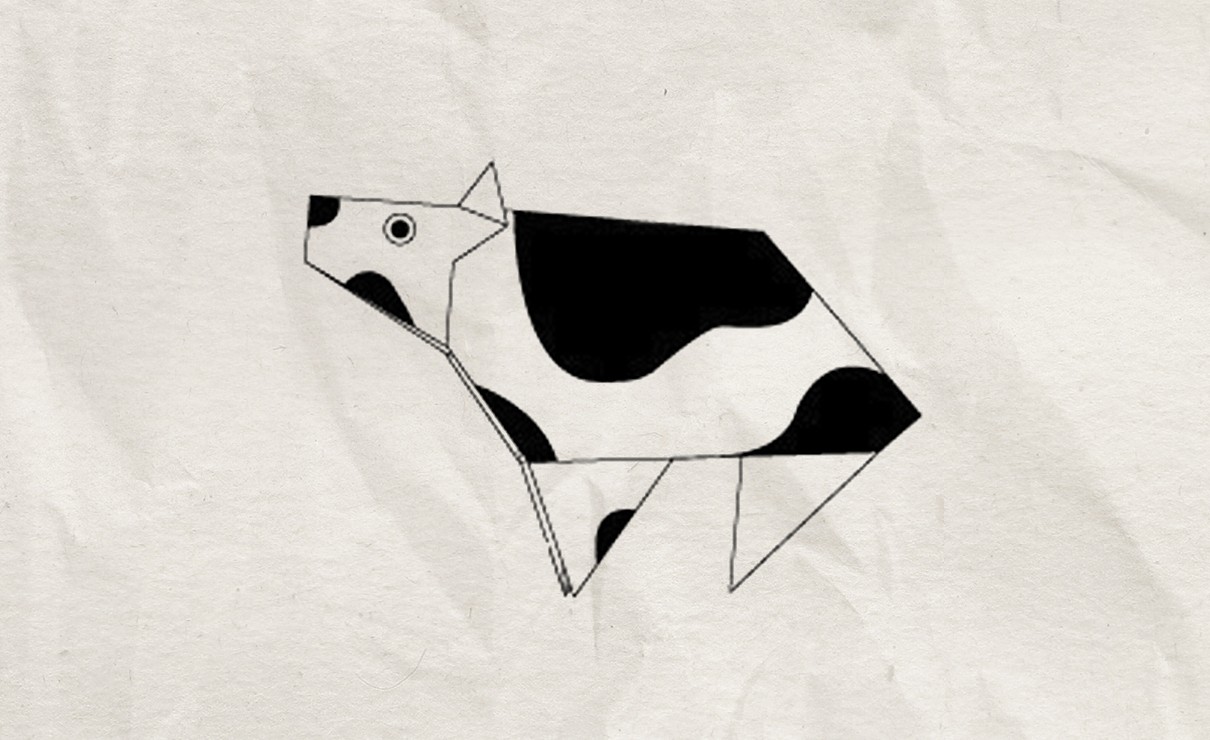 Origami vache