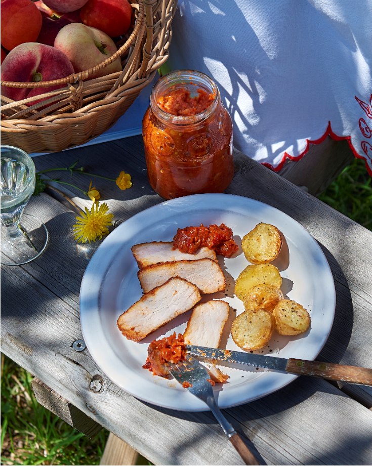 Carré de porc et sauce Ajvar 