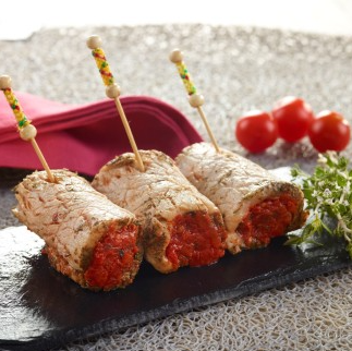 Lomos à la Provençale roulés à la tapenade tomate