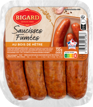 Saucisses fumées x4 Bigard