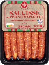 Saucisses Piment d'Espelette x6 Bigard