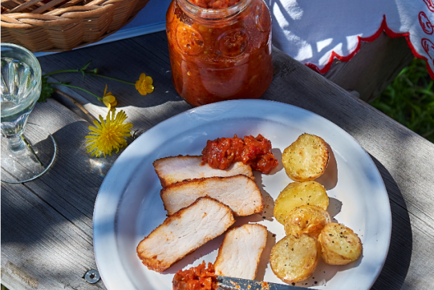 Carré de porc et sauce Ajvar 