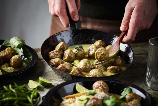 Boulettes au curry vert