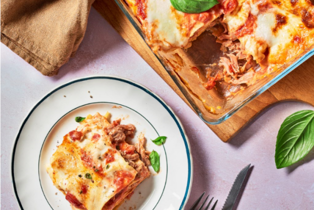 Lasagnes aux effilochés de porc
