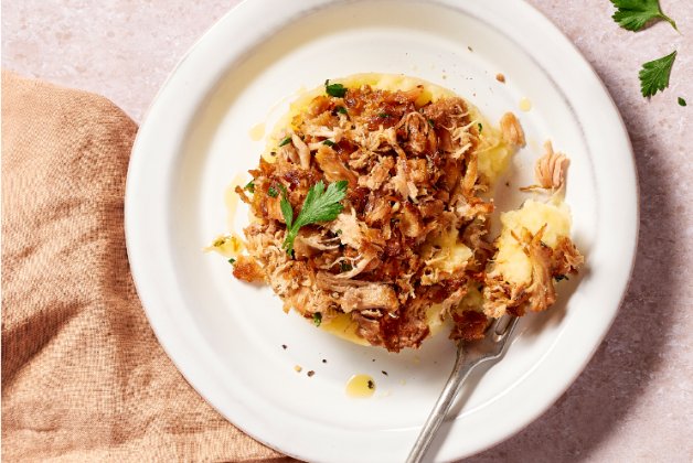 Effilochés de porc façon parmentier