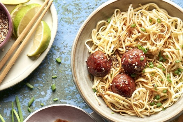 Boulettes au bœuf et porc laquées