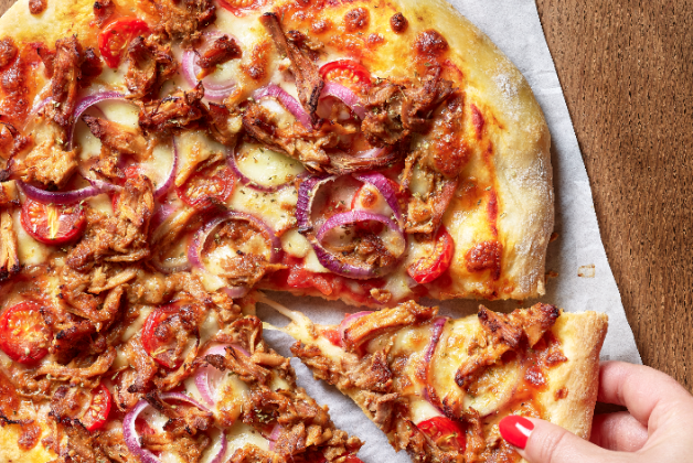 Pizza aux effilochés de porc Barbecue