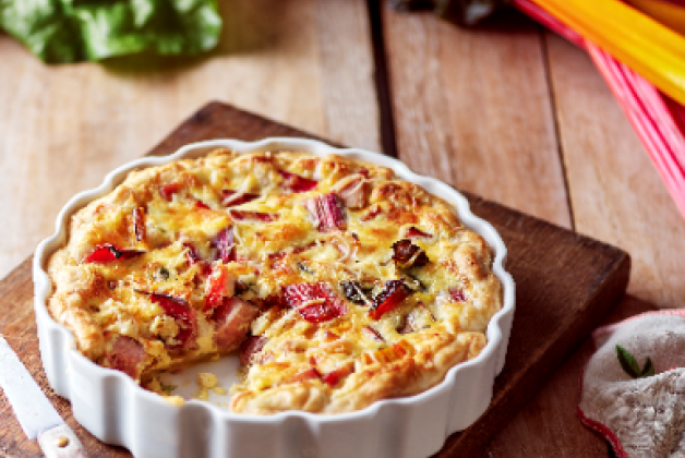 Quiche aux blettes et au jambon